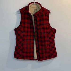 Duluth Trading brand womens vest size L red/black